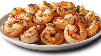 A plate overflowing with massive grilled shrimp