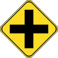 traffic signs indicating an intersection