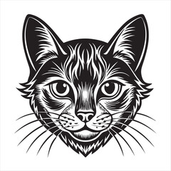 cat silhouette vector style