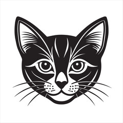 cat silhouette vector style