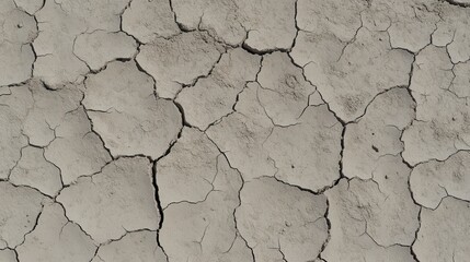 Fototapeta premium A close-up of cracked and dry earth during an extreme drought