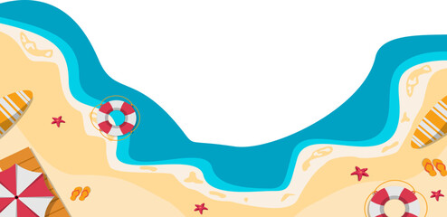 Summer Beach Corner Border