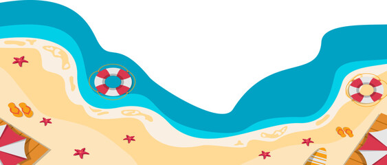 Summer Beach Corner Border