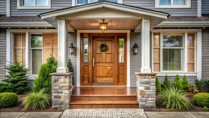 Beautiful Modern Home with Sold Stamp Overlay on Front Door