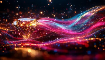 Glittering Diamond on Cosmic Wave