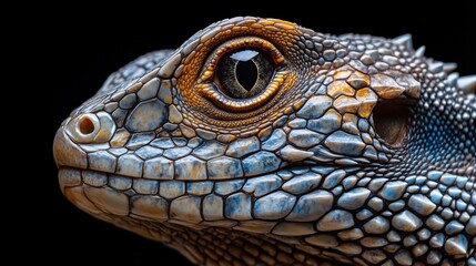 Fototapeta premium Lizard, eyes, close-up