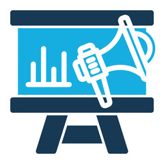 Marketing Plan Icon with Trendy Duo Tone Style