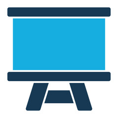 Whiteboard Icon with Trendy Duo Tone Style