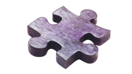 A textured purple puzzle piece