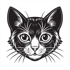 cat silhouette vector style