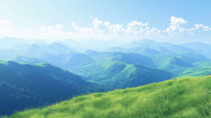 Fototapeta premium A serene mountain range stretching across the horizon