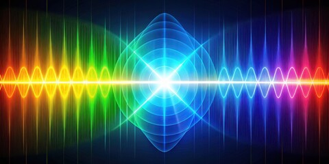 Obraz premium Electromagnetic Spectrum Illustration, gamma rays, radiation types, gamma rays