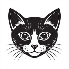 cat silhouette vector style