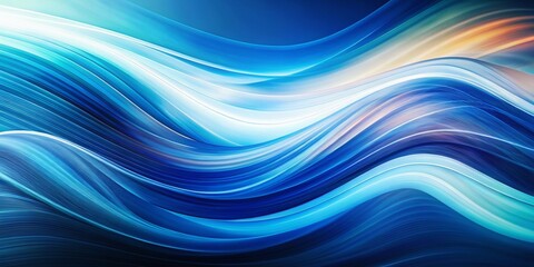 Fototapeta premium Abstract Blue and White Wave Pattern Background: Candid Photography Style