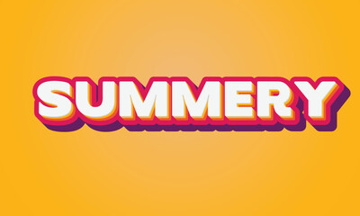 Summery Vector Text Effect design