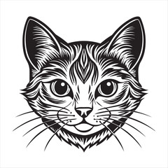 cat silhouette vector style