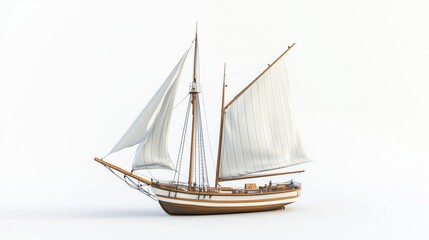 Obraz premium A vintage sailboat setting sail