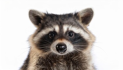 Adorable and Humorous Raccoon Portrait in High Contrast Setting, Showcasing Whimsical Personality and Playful Expressions