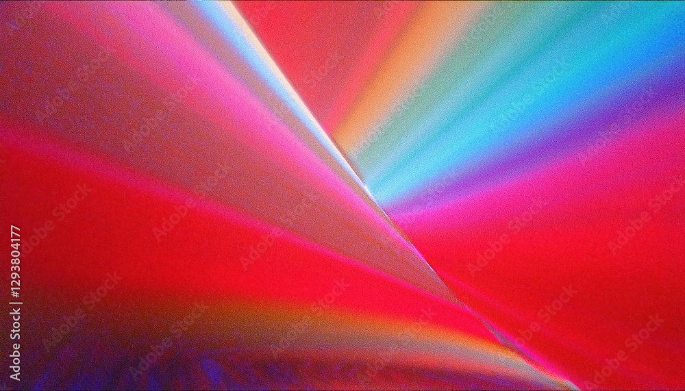 Poster abstract gradient light streaks on textured surface in blue and red hues, vibrant color patterns for graphic design