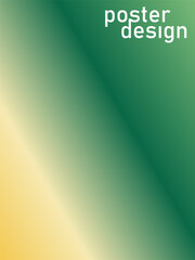 Green abstract gradient poster background illustration