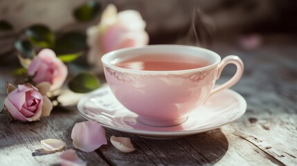 The quiet time of rose tea