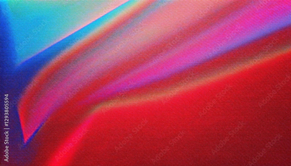 Poster abstract gradient light streaks on textured surface in blue and red hues, vibrant color patterns for graphic design