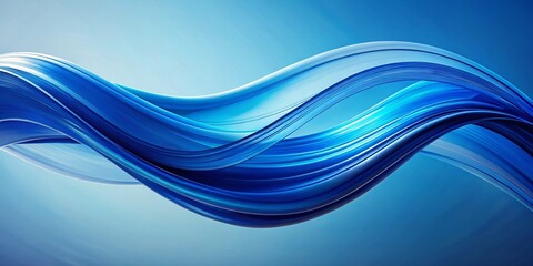 Fototapeta premium Abstract Blue Wave Forms: Modern Fluid Design Background Collection
