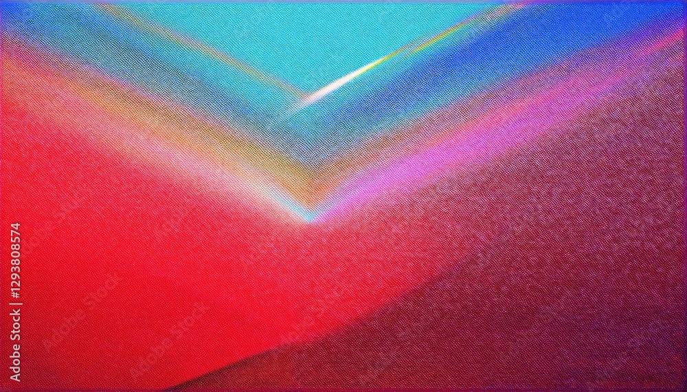 Poster abstract gradient light streaks on textured surface in blue and red hues, vibrant color patterns for graphic design
