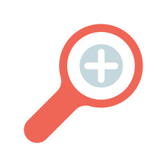 Obraz premium Icon a zoom in, isolated against a clean background.