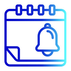 notification  Icon Trendy Line Gradient Style for Planning and Organization Pack Icon Themes
