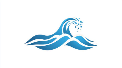 Obraz premium Vector water wave icon and logo template