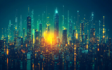 Obraz premium Modern Financial Growth Chart for Real Estate Investments 