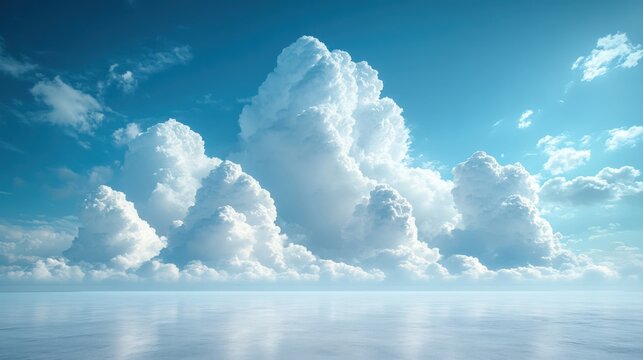 IaaS Concept Showing Virtual Machines Within Minimalist Cloud Environment. Generative AI