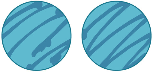 vector illustration of a set of blue buttons