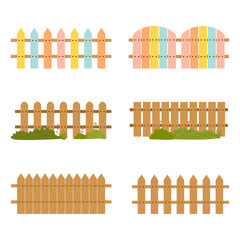 Wooden Fence Set - Rustic Picket Fence Collection for Garden and Farm
