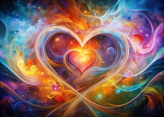 Abstract Love: Intertwined Hearts and Souls - Conceptual Art Photography