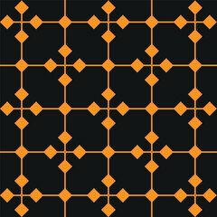 Geometric Orange and Black Pattern