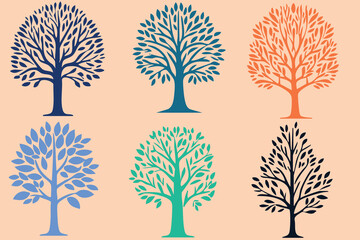 Fototapeta premium set of trees