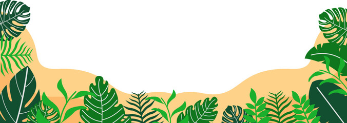 Tropical Corner Border