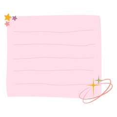 Pink Sticky Notes. Pastel Memo Paper for Planner and Scrapbooking