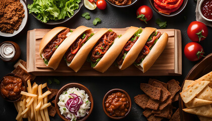 Delicious Appetizers with Hot Dogs, Dips, and Sides