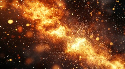 Fototapeta premium Stunning Abstract Starry Background with Glowing Golden Particles