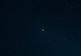 Fototapeta premium Starry night sky with twinkling blue stars scattered across a dark cosmic expanse.