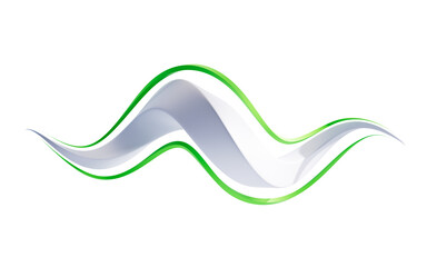 Abstract flowing curve lines, 3d rendering.