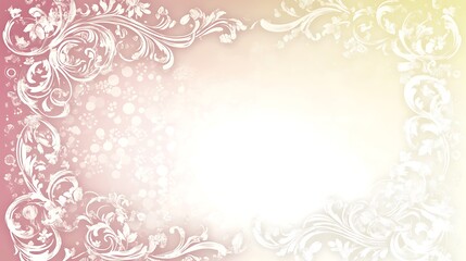 Elegant Floral Frame Design Soft Pastel Background