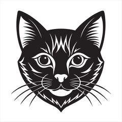 cat silhouette vector style