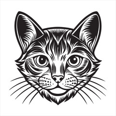 cat silhouette vector style