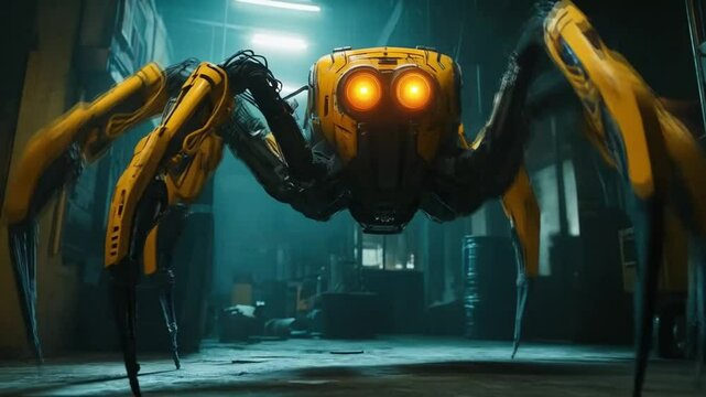 The four-legged robot effortlessly traversed rough terrain, showcasing its stability and advanced mobility features.