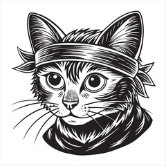 cat silhouette vector style