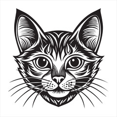 cat silhouette vector style
